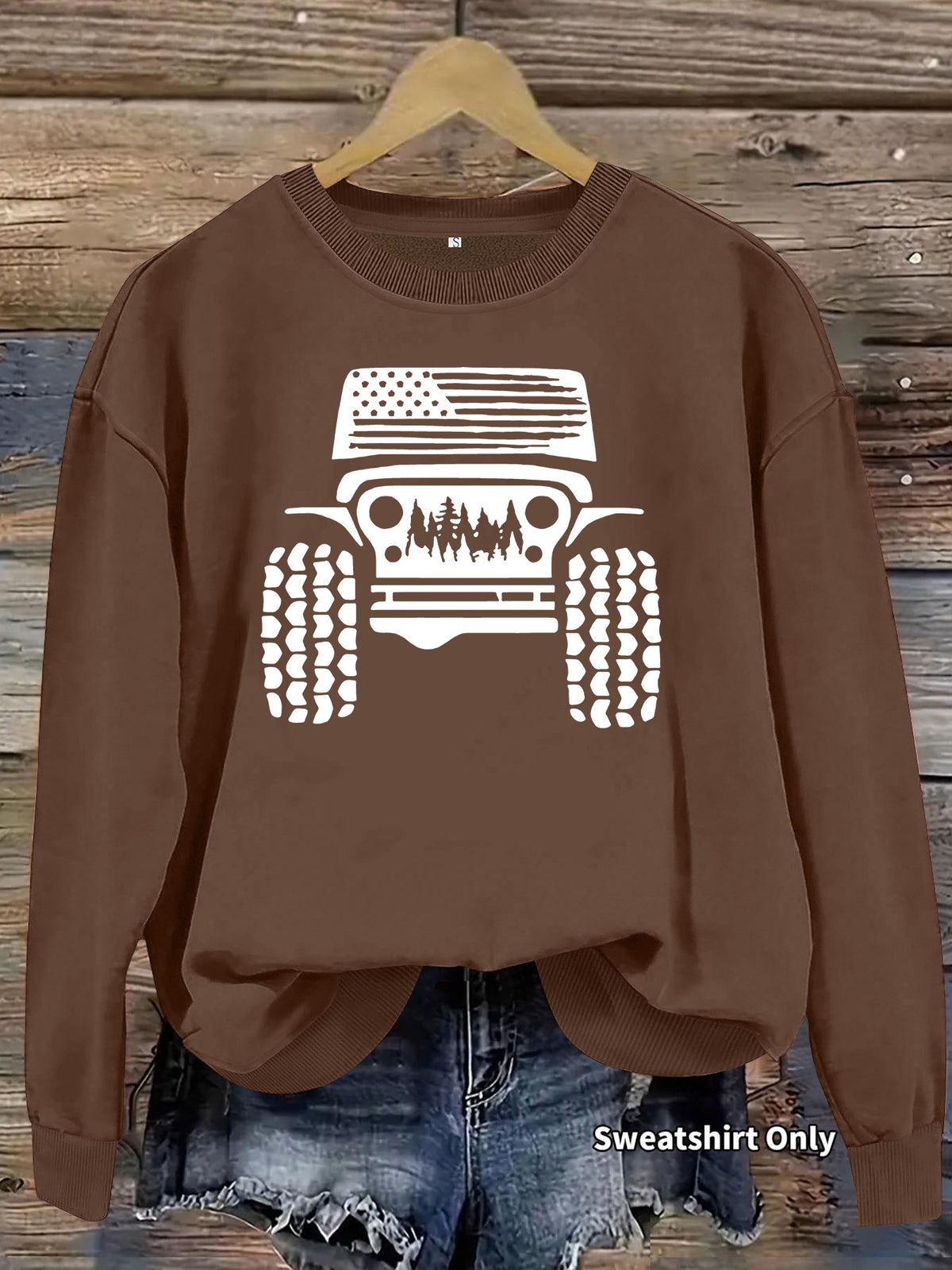 Off road printed hoodie for women