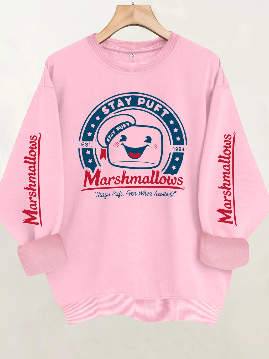 Round neck long sleeved sweatshirt, loose fit