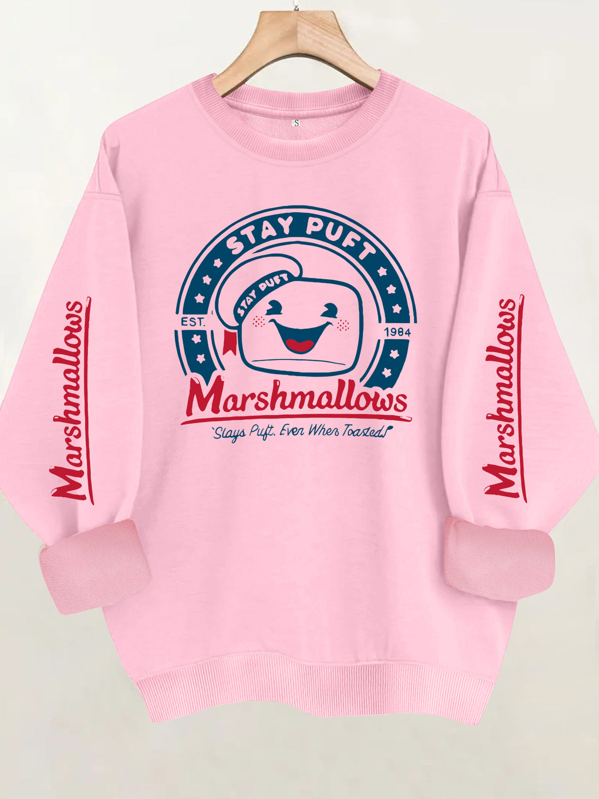 Round neck long sleeved sweatshirt, loose fit