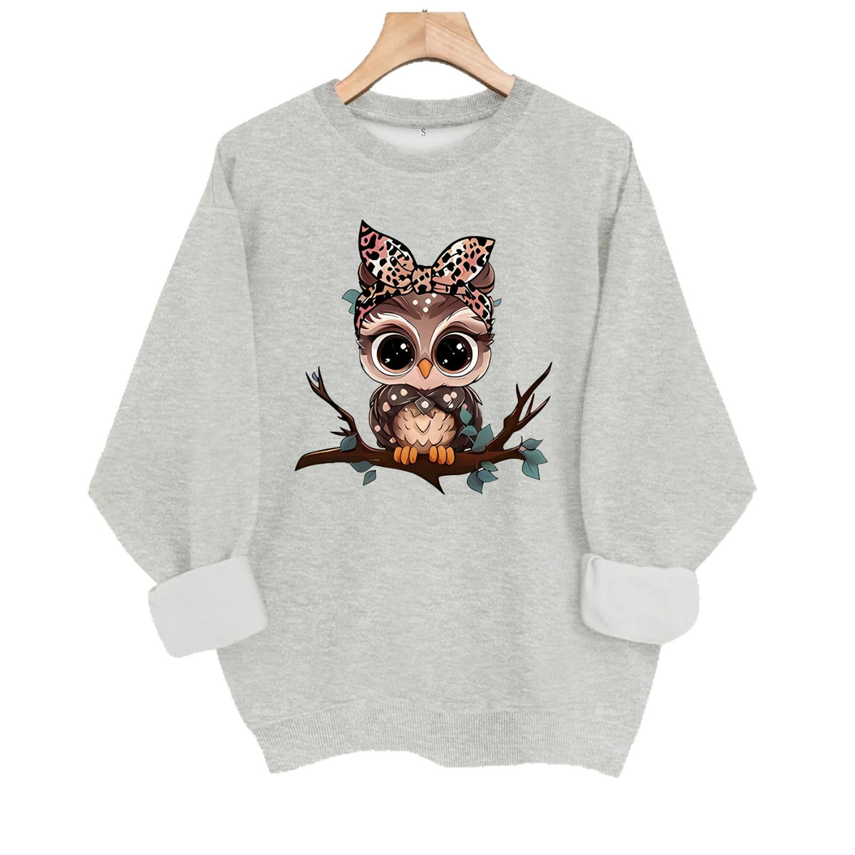 Round neck fleece hoodie for women
