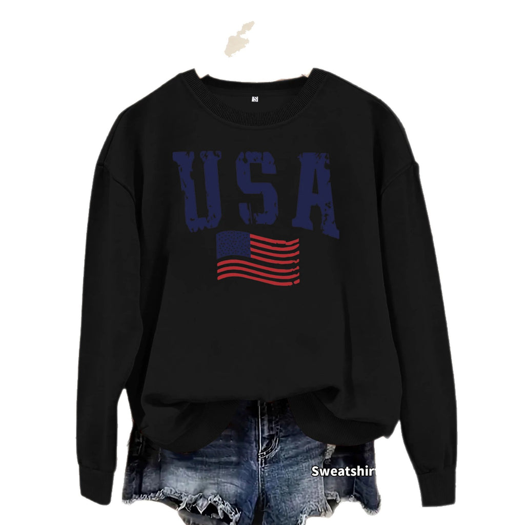 Loose velvet sweatshirt
