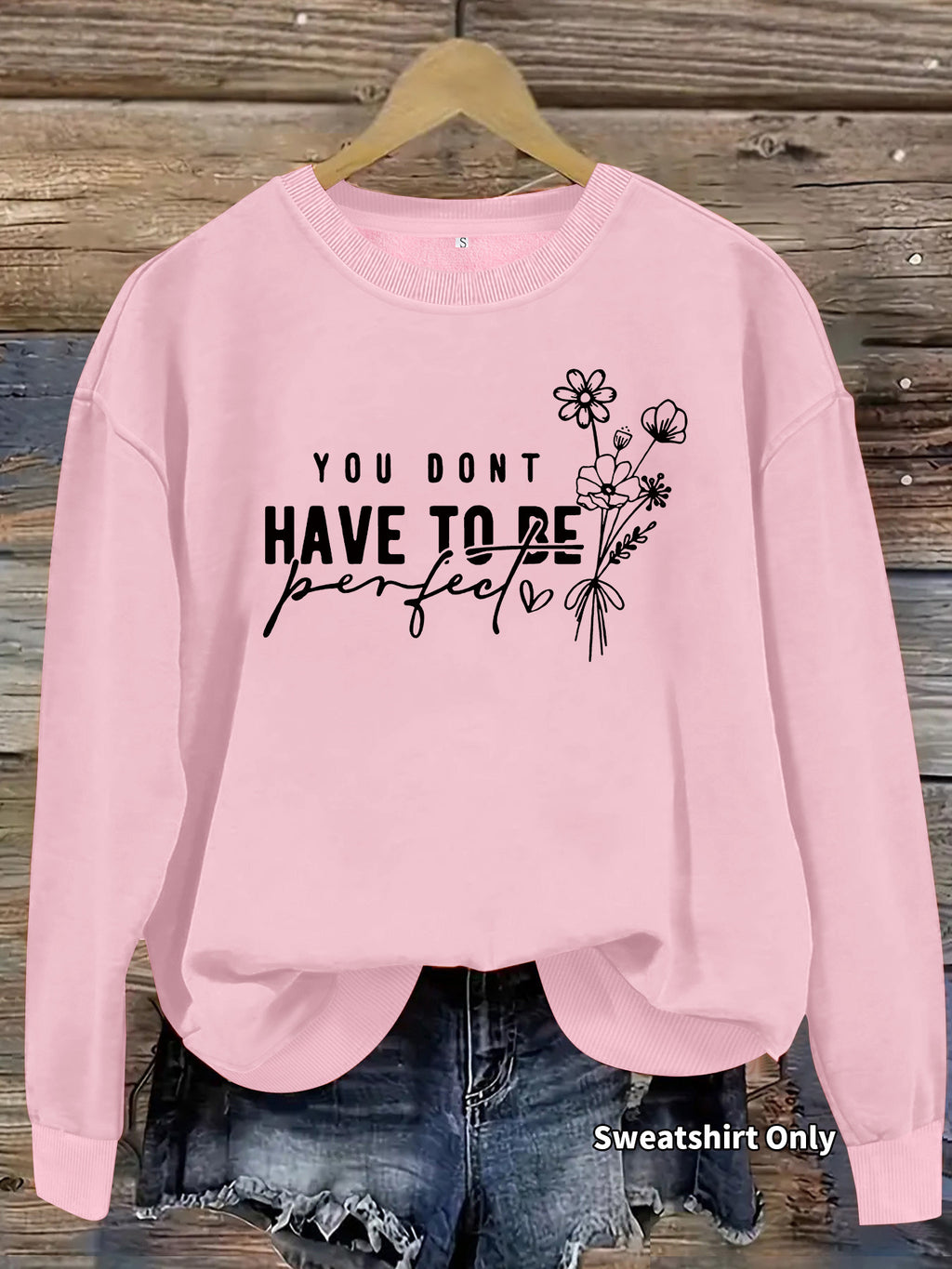 Inspirational English printed hoodie