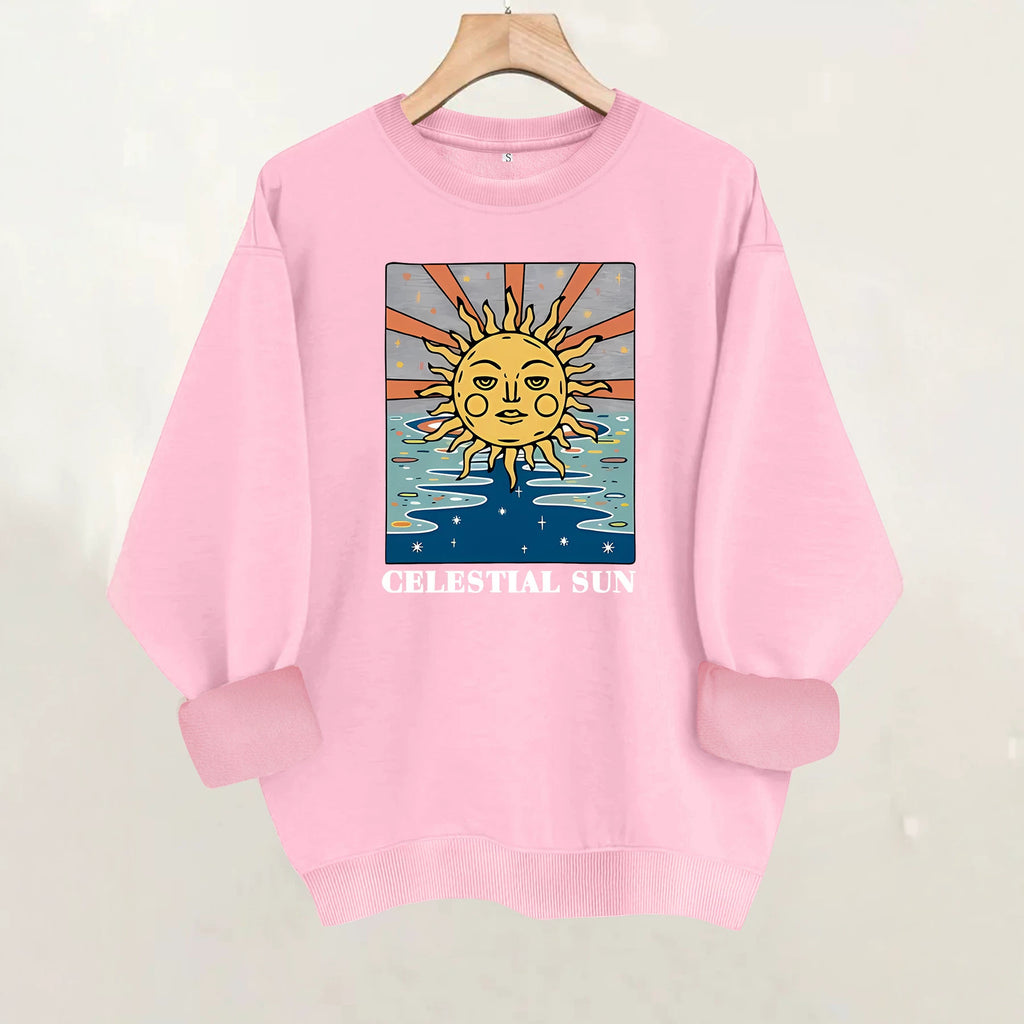 Loose velvet sweatshirt