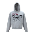 Men's Hip Hop Loose Long Sleeve Hooded Sweatshirt with Hand-drawn Cartoon Dog Print