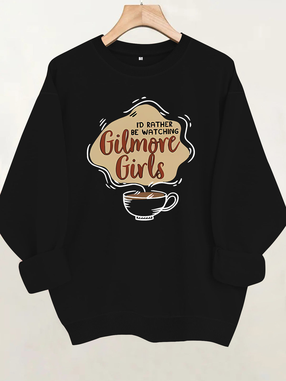 Round neck fleece sports hoodie