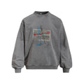 Retro Abstract Silhouette Print Long Sleeve Crew Neck Men's Sweatshirt