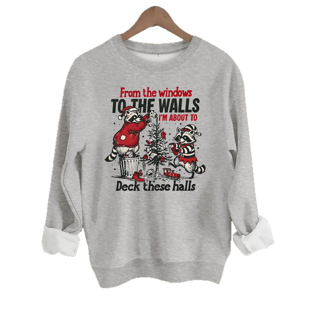 Loose velvet sweatshirt