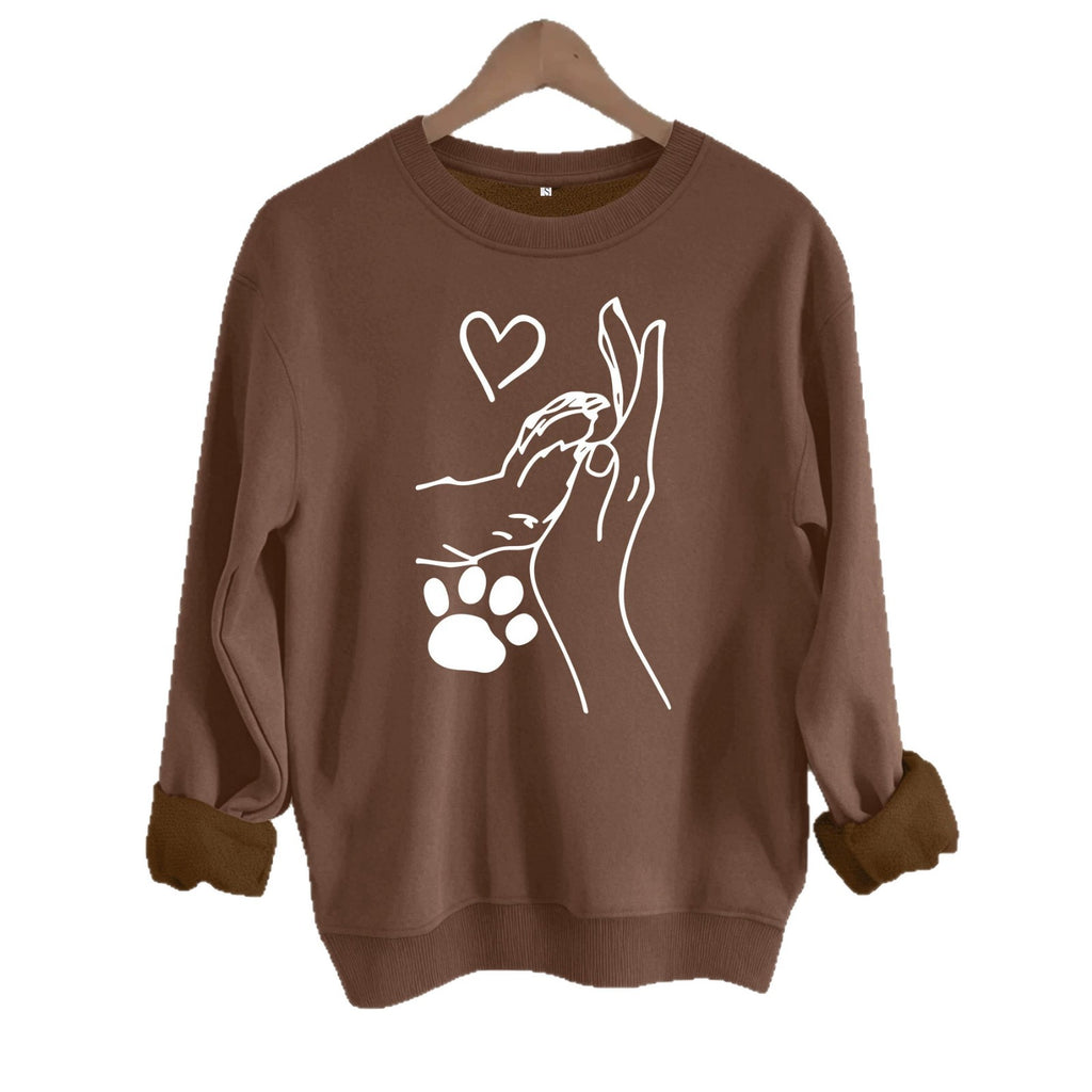 Long sleeved fleece hoodie