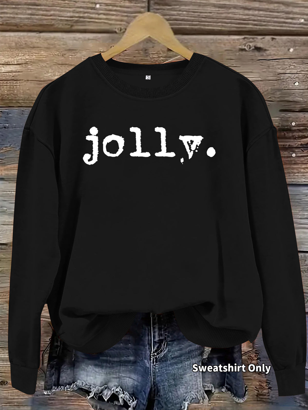Round neck fleece hoodie