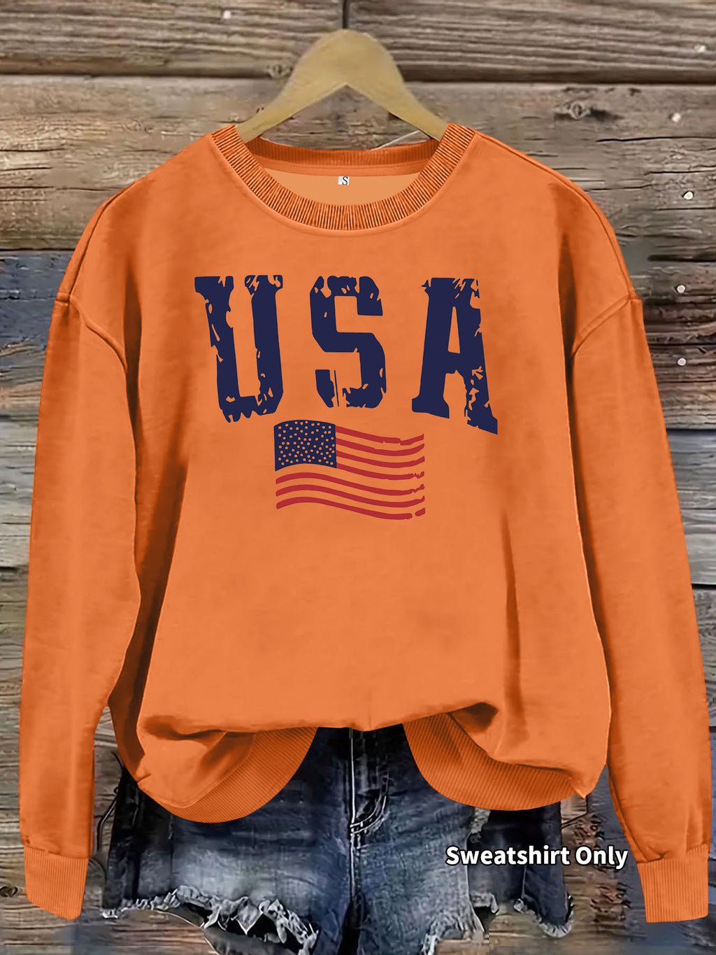 Loose velvet sweatshirt