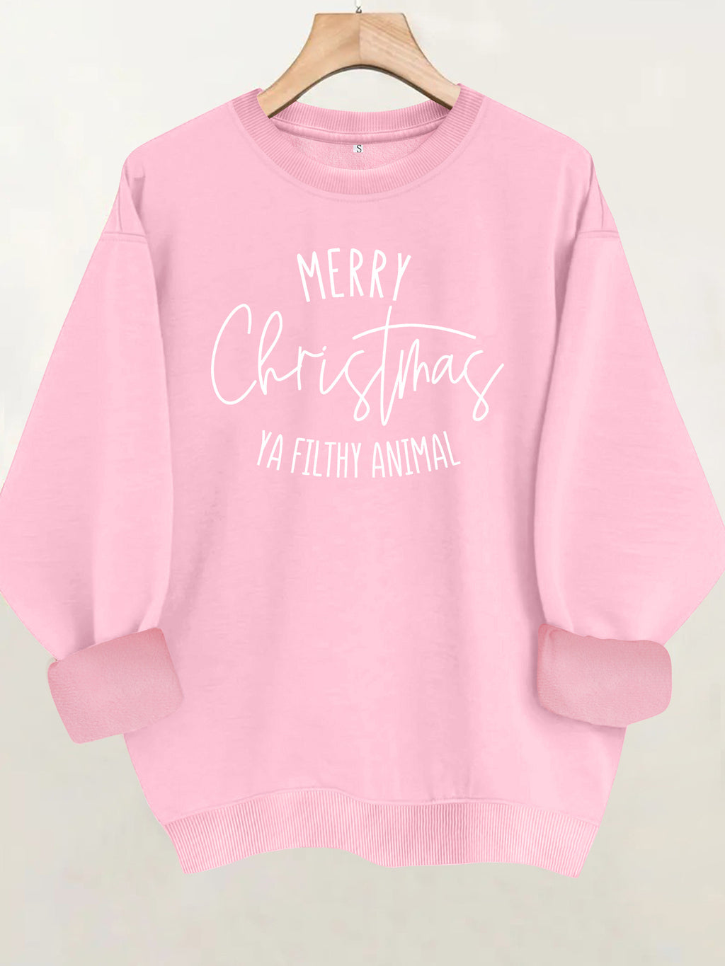 Round neck long sleeved loose hoodie