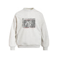Abstract Silhouette Print Long Sleeve Crew Neck Sweatshirt Men's Loose Pullover