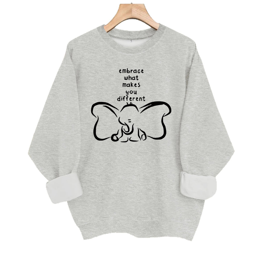 Pattern printed round neck fleece hoodie