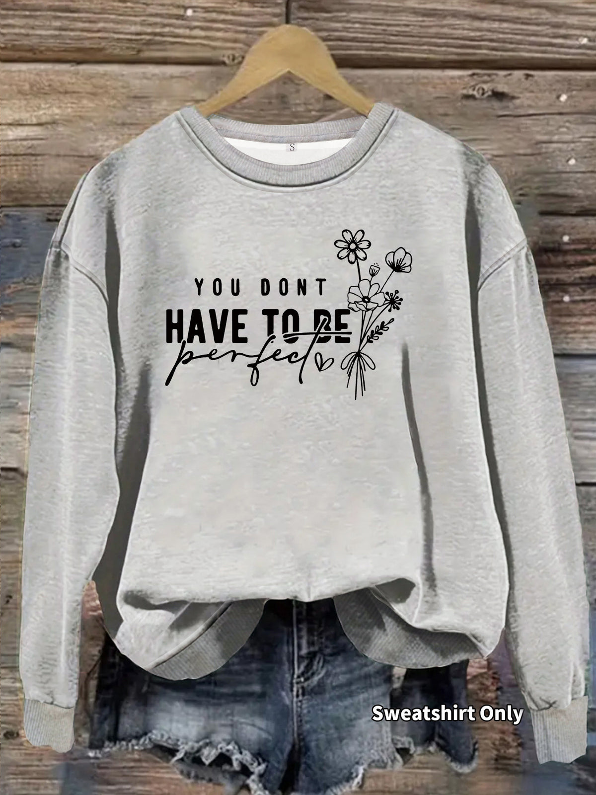 Inspirational English printed hoodie