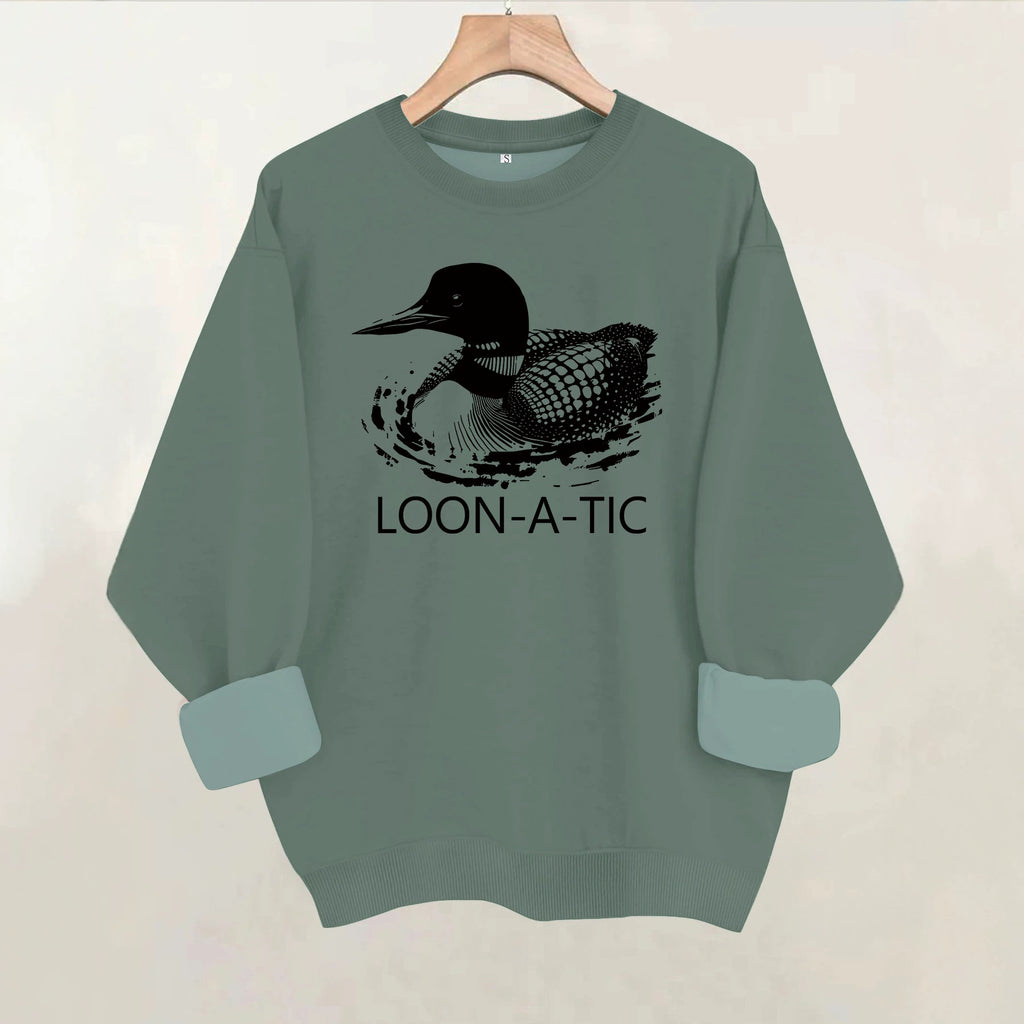 Round neck long sleeved sweatshirt