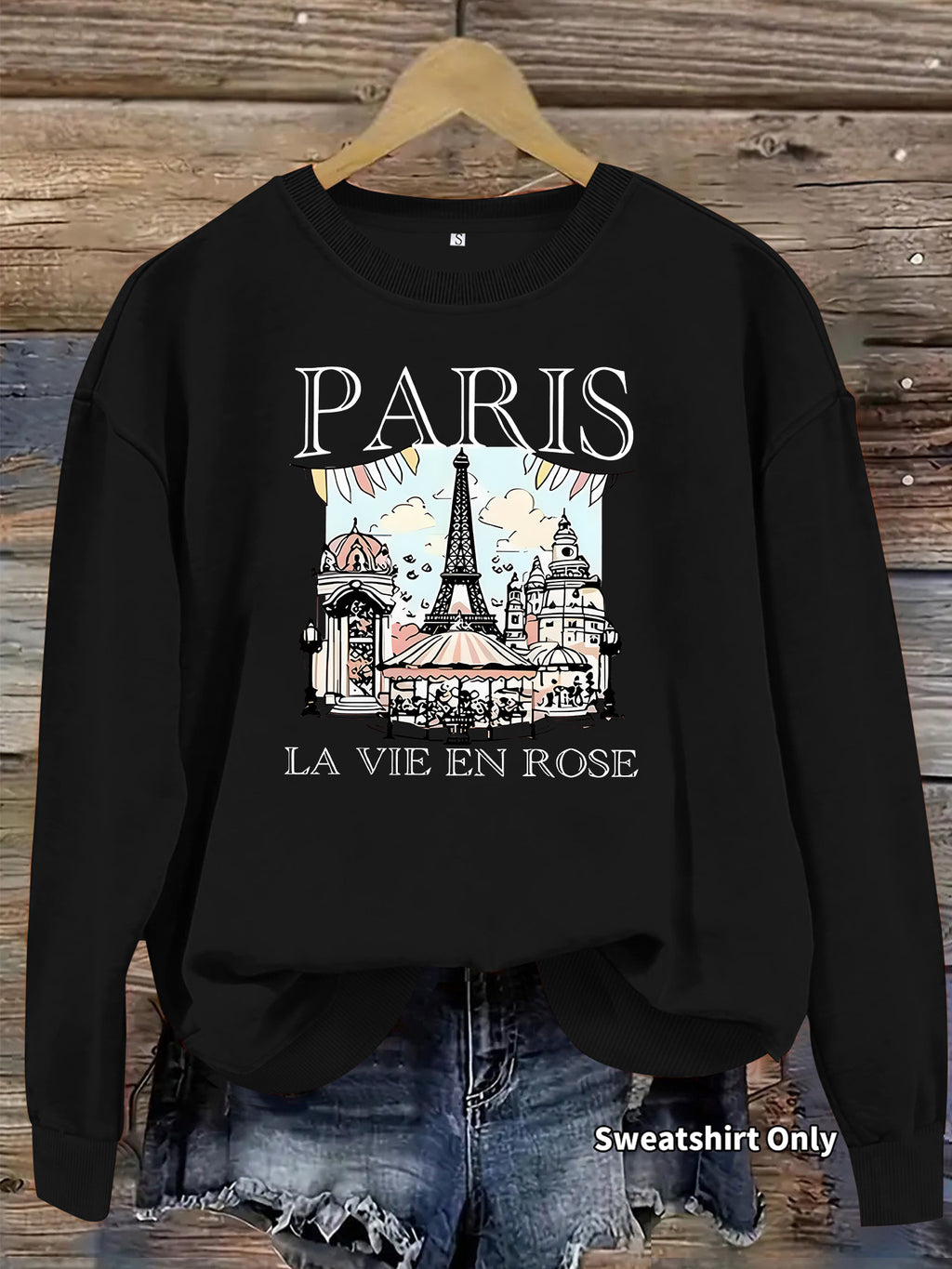 Round neck fleece hoodie for women