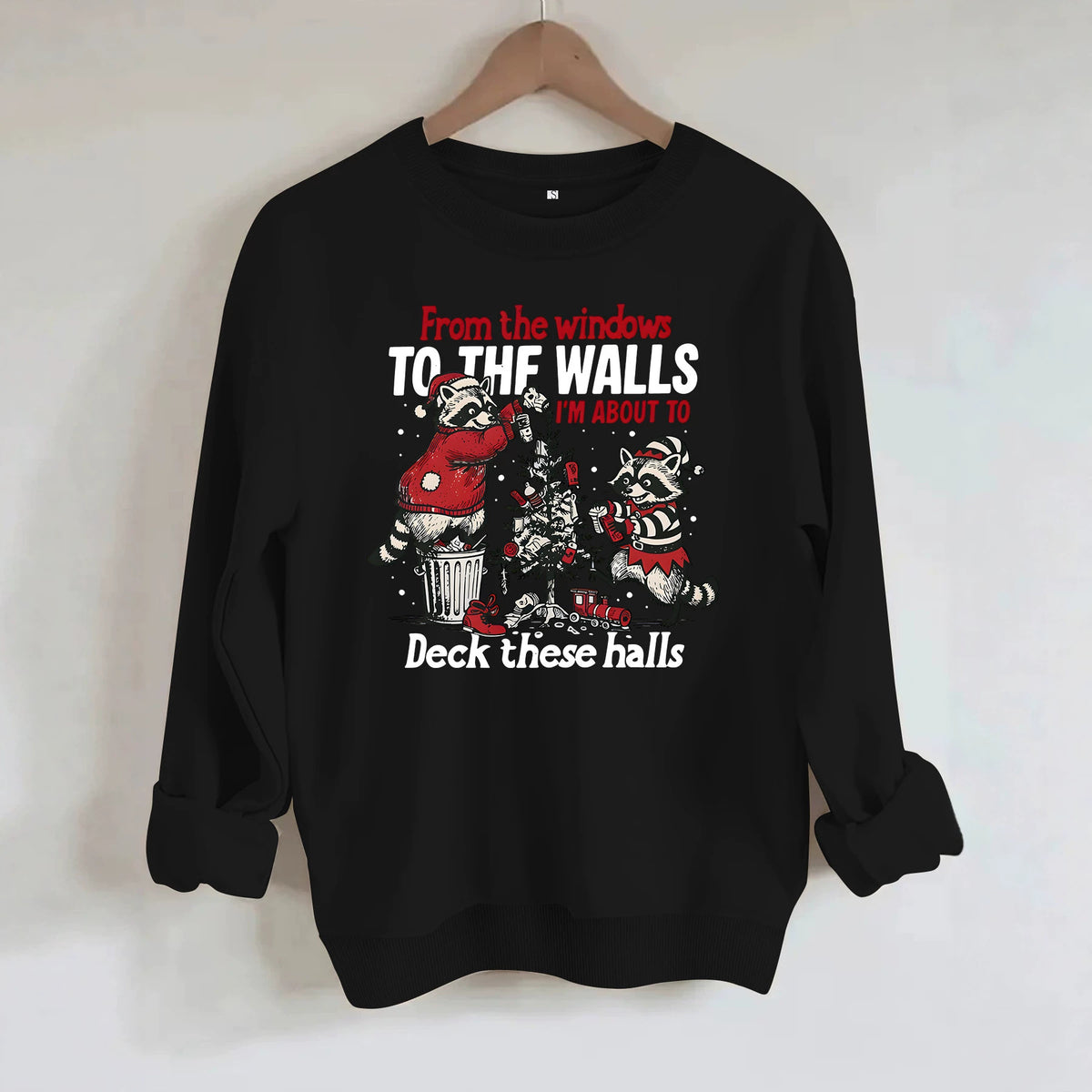 Loose velvet sweatshirt