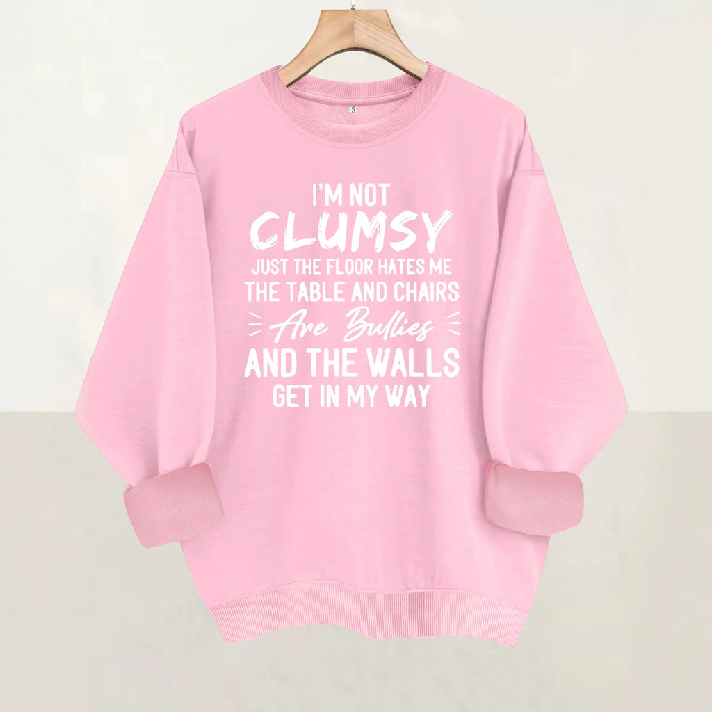 I'm not stupid "printed loose velvet sweatshirt