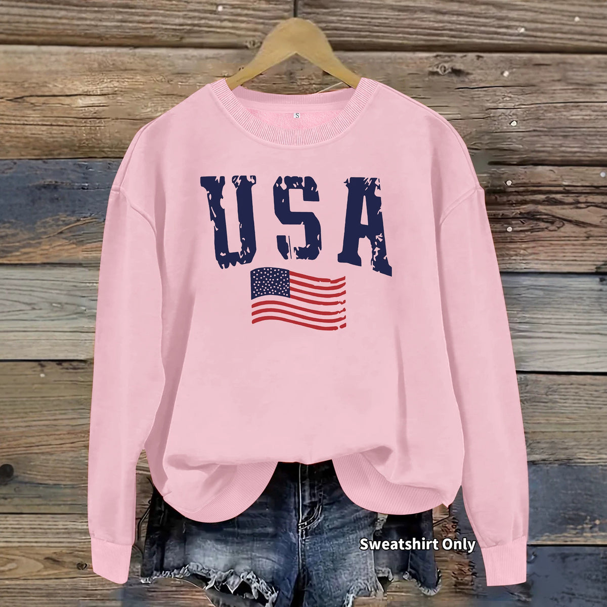Loose velvet sweatshirt