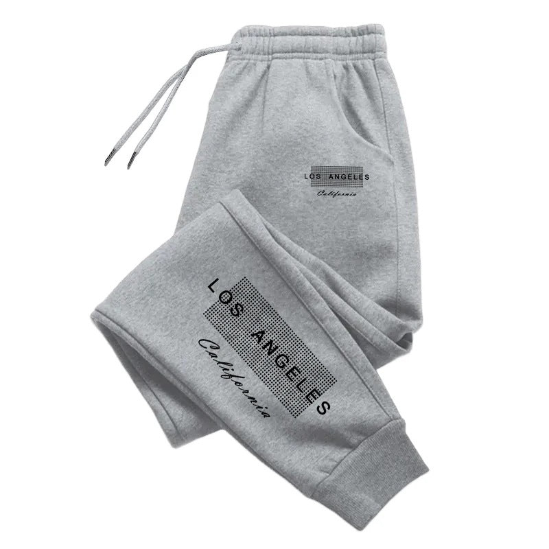 Gothic Letter Print Casual Sweatpants
