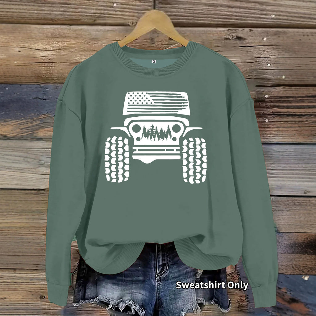 Off road printed hoodie for women