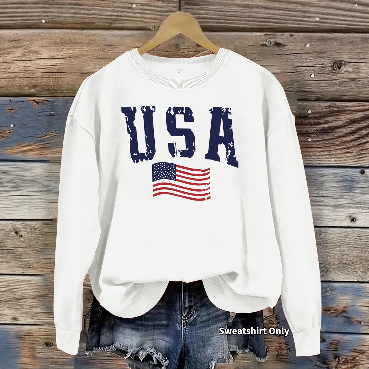 Loose velvet sweatshirt