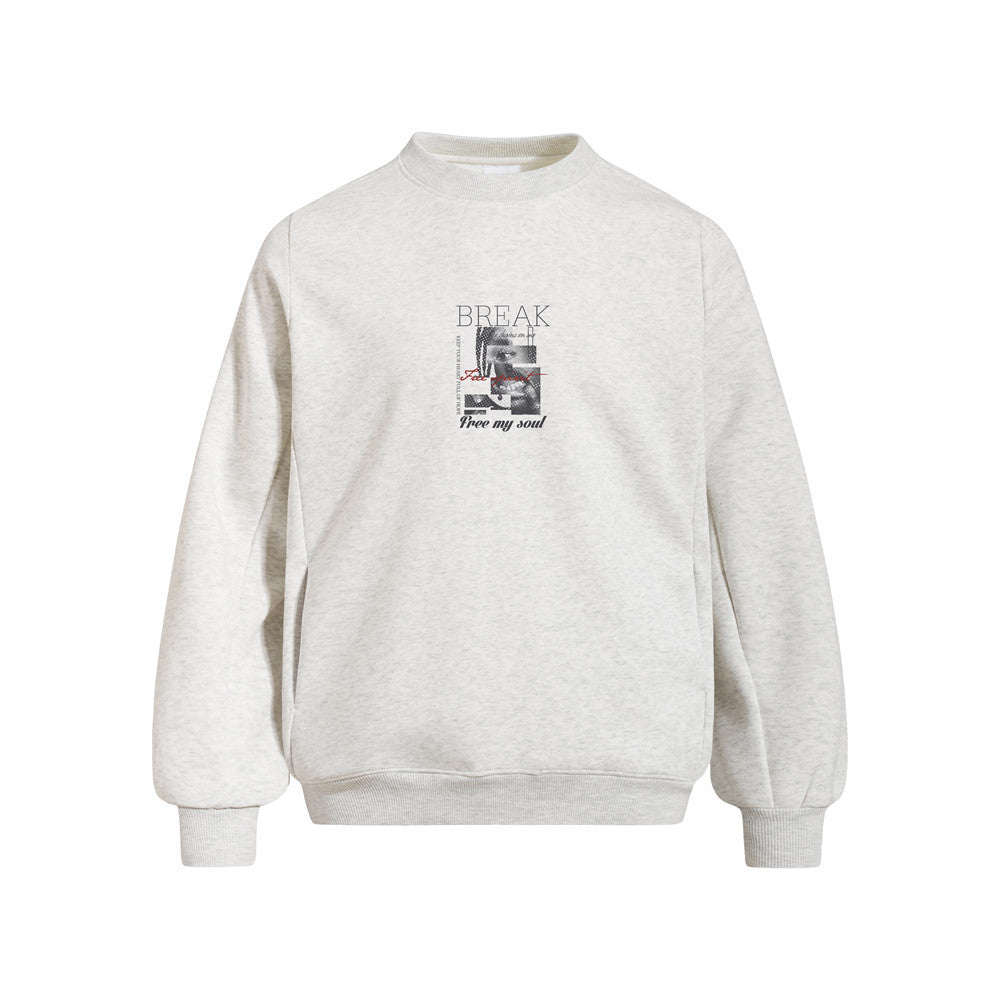 Men's Novelty Character Print Long Sleeve Crew Neck Pullover Sweatshirt