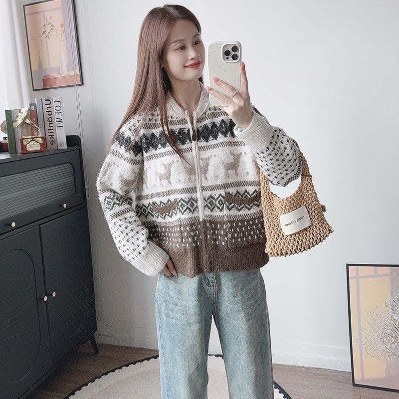 Loose collar sweater