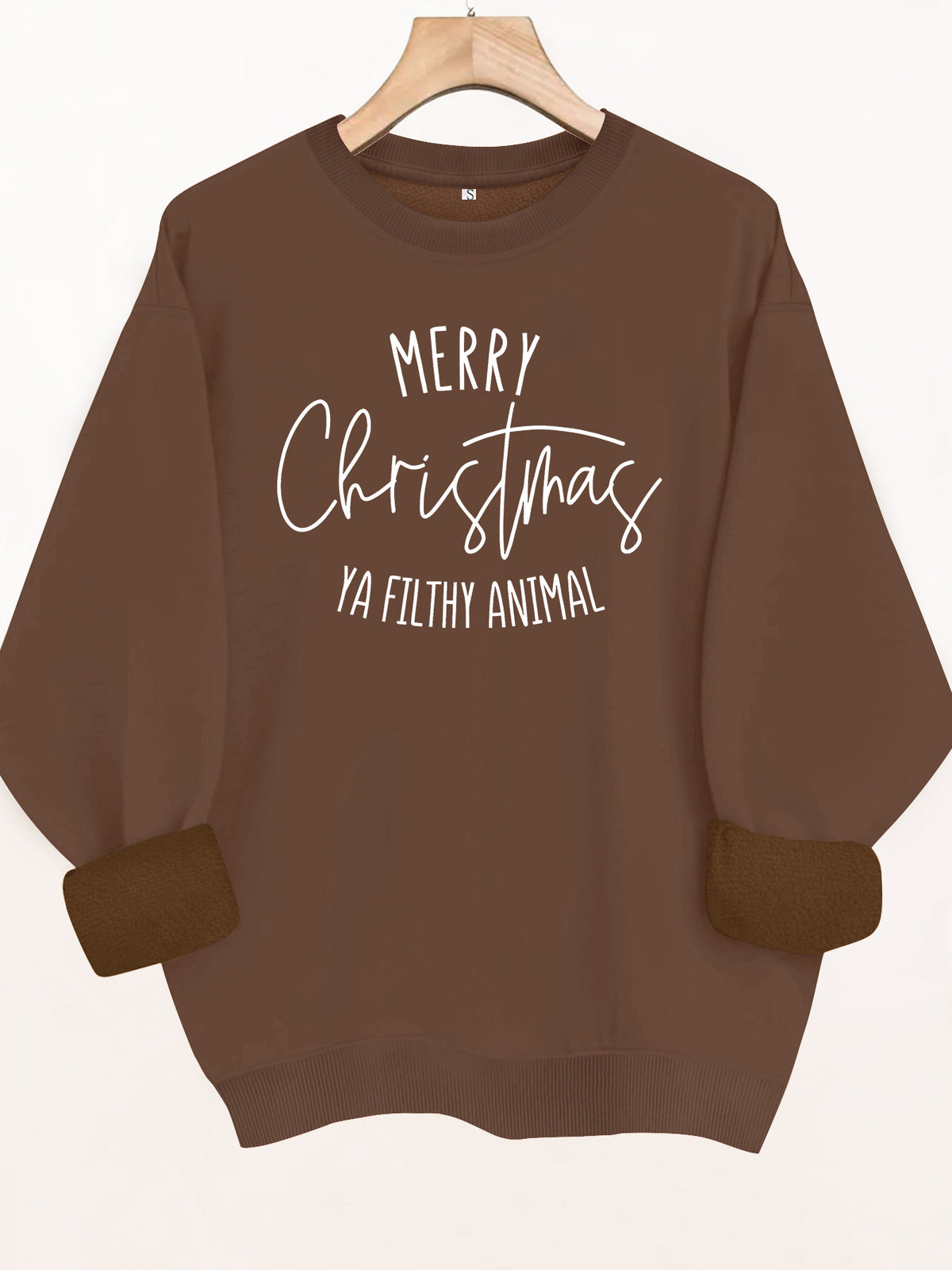 Round neck long sleeved loose hoodie