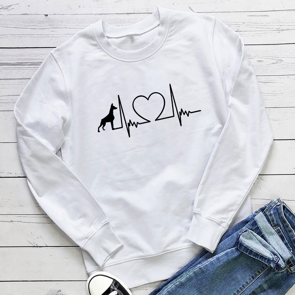 Love printed long sleeved hoodie