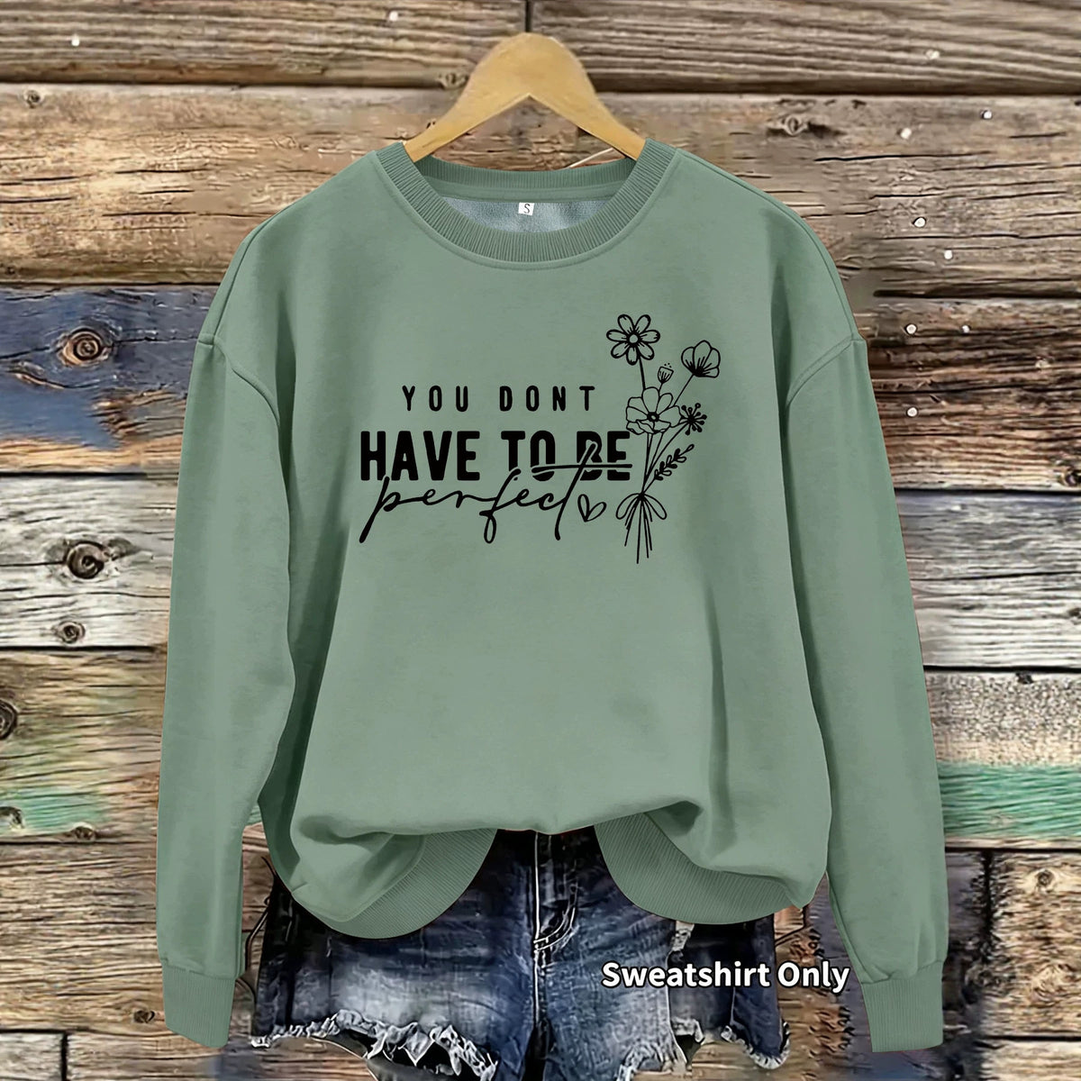 Inspirational English printed hoodie