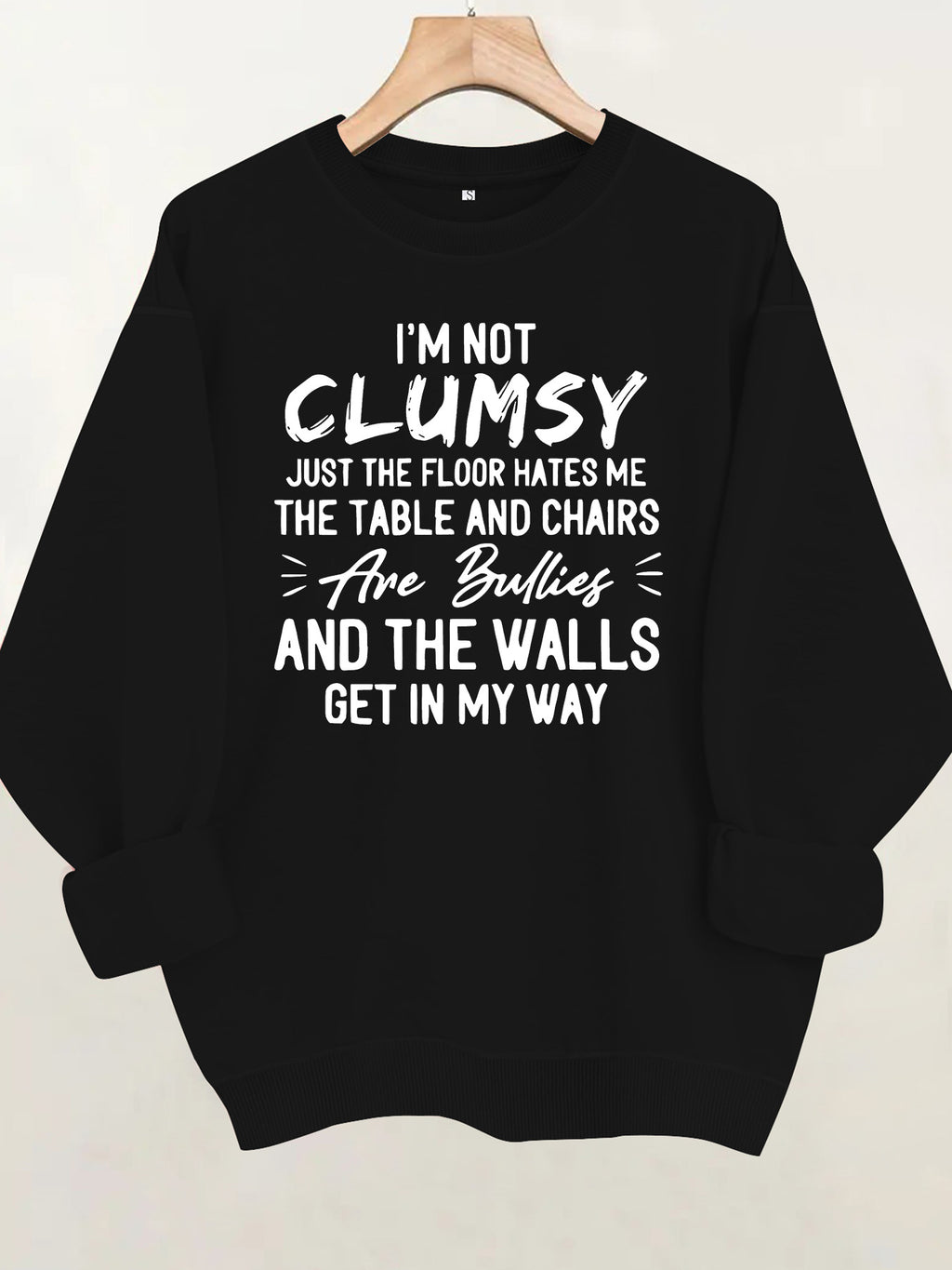 I'm not stupid "printed loose velvet sweatshirt