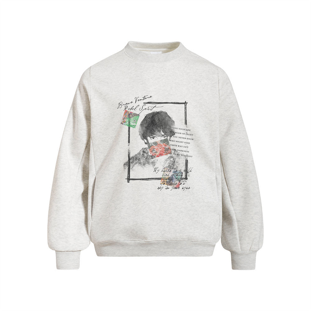 Men’s Portrait Graphic Crewneck Sweatshirt