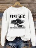 Printed loose base long sleeved fleece sweatshirt