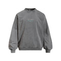 Vintage Distressed Crew Neck Sweatshirt Men Silhouette Print Casual Oversized Pullover