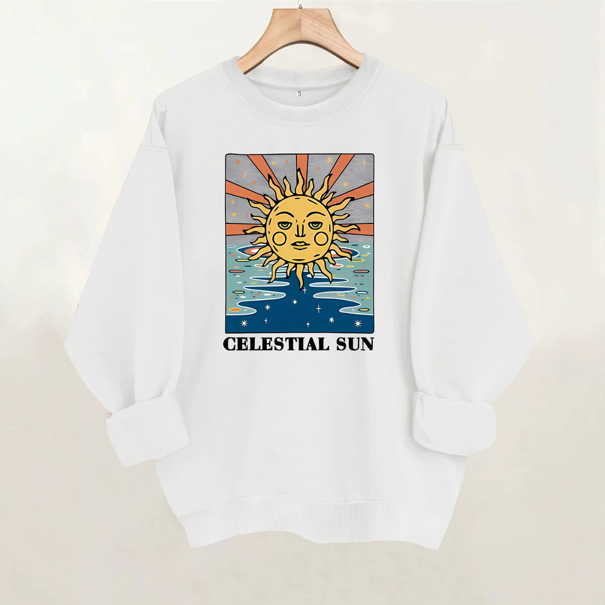 Loose velvet sweatshirt
