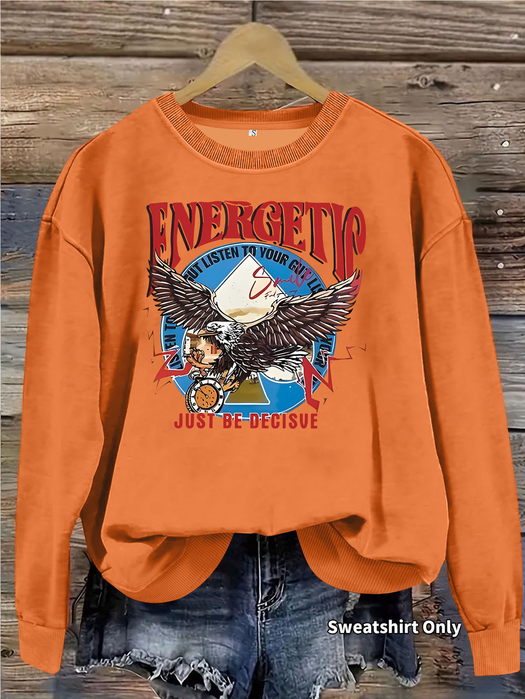 Eagle print long sleeved hoodie