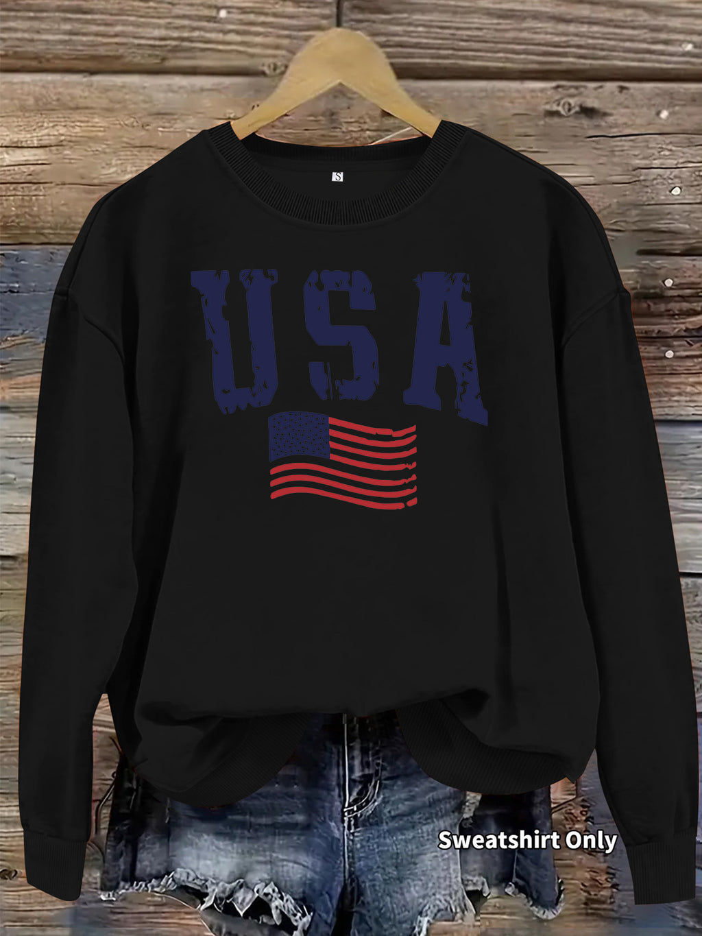 Loose velvet sweatshirt