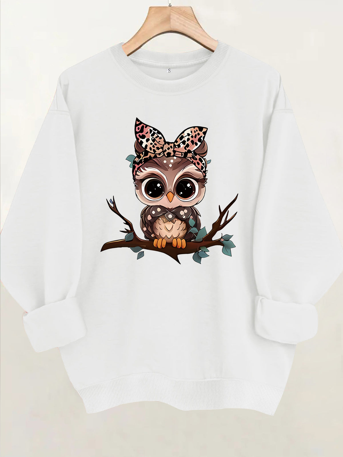 Round neck fleece hoodie for women