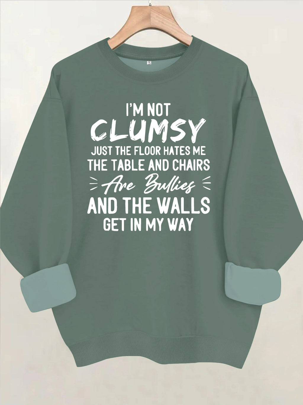 I'm not stupid "printed loose velvet sweatshirt