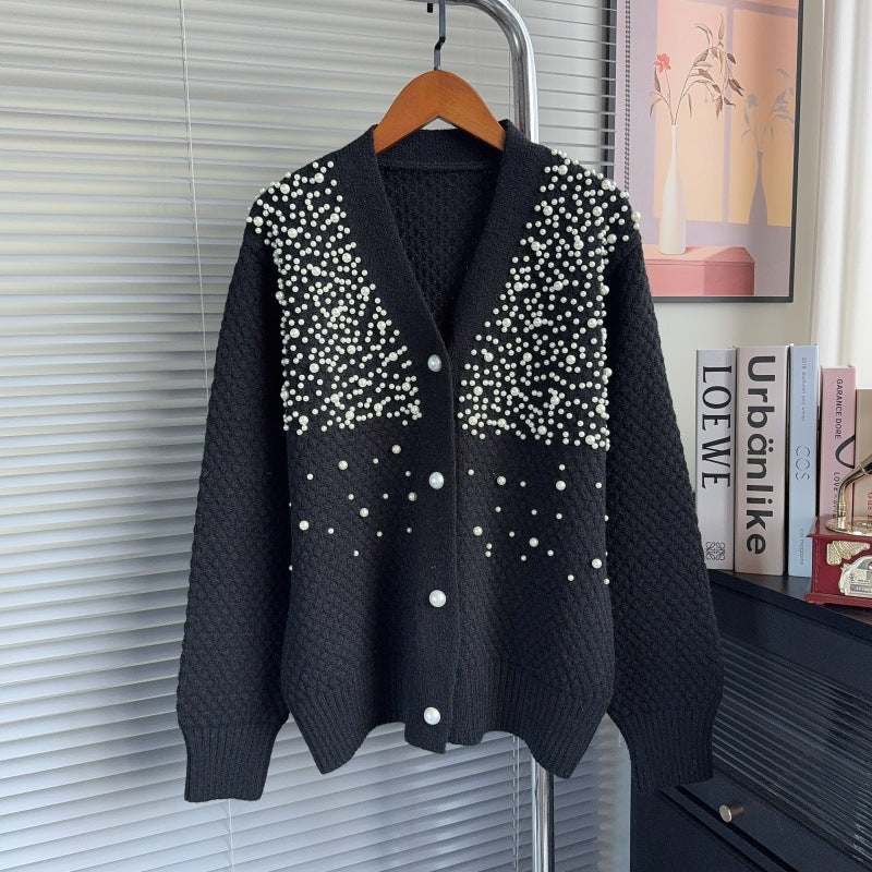 V-neck long sleeved sweater