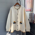 Loose hand embroidered sweater