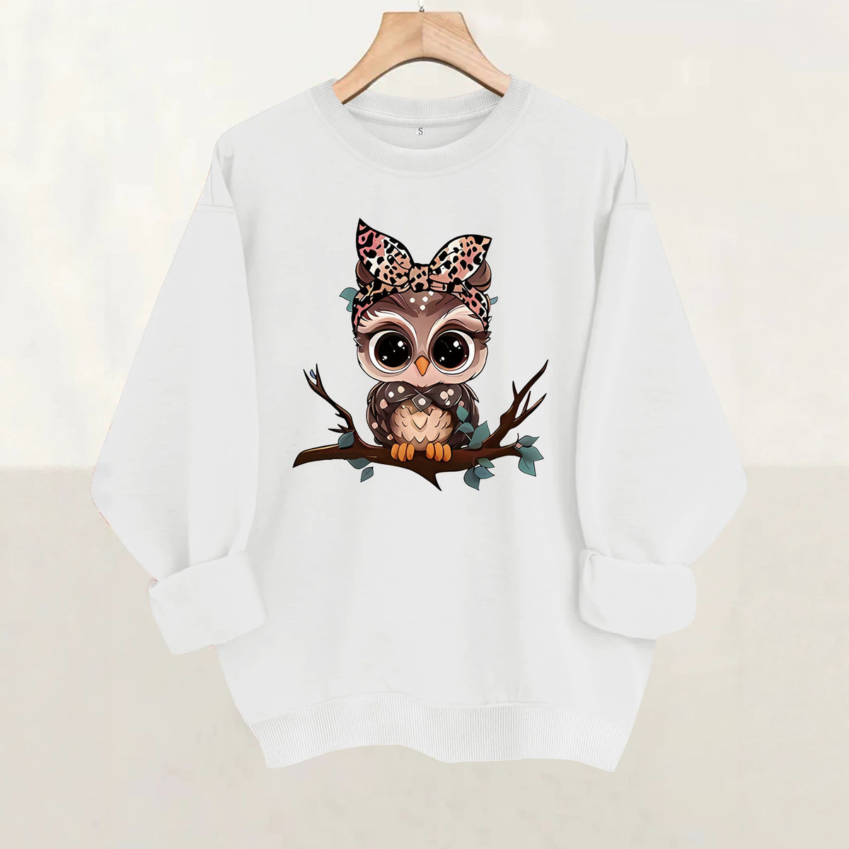 Round neck fleece hoodie for women