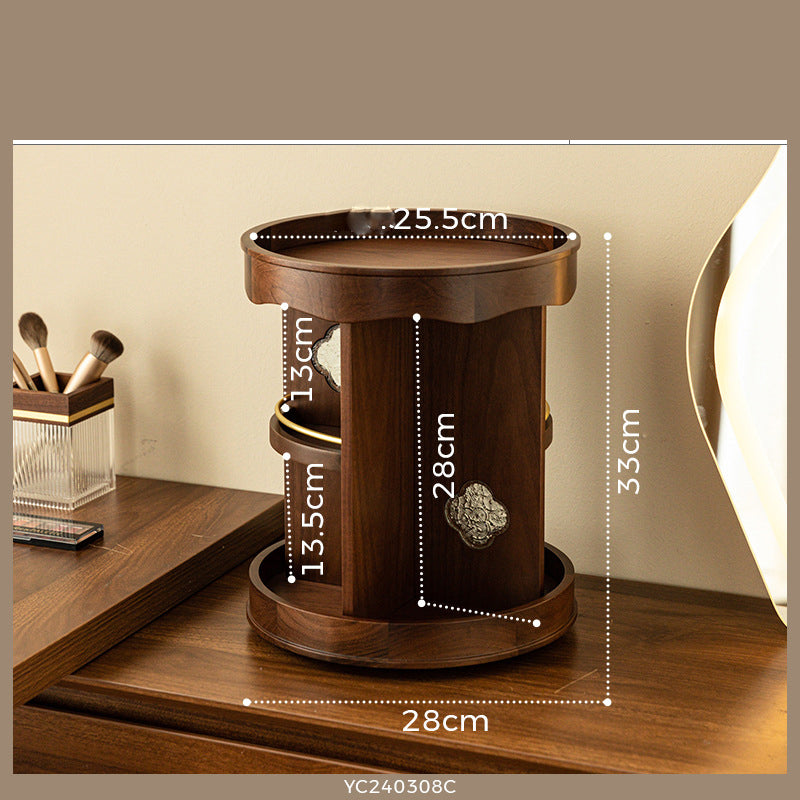 Cosmetics storage box desktop wooden