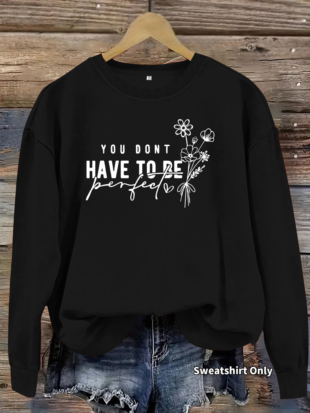 Inspirational English printed hoodie