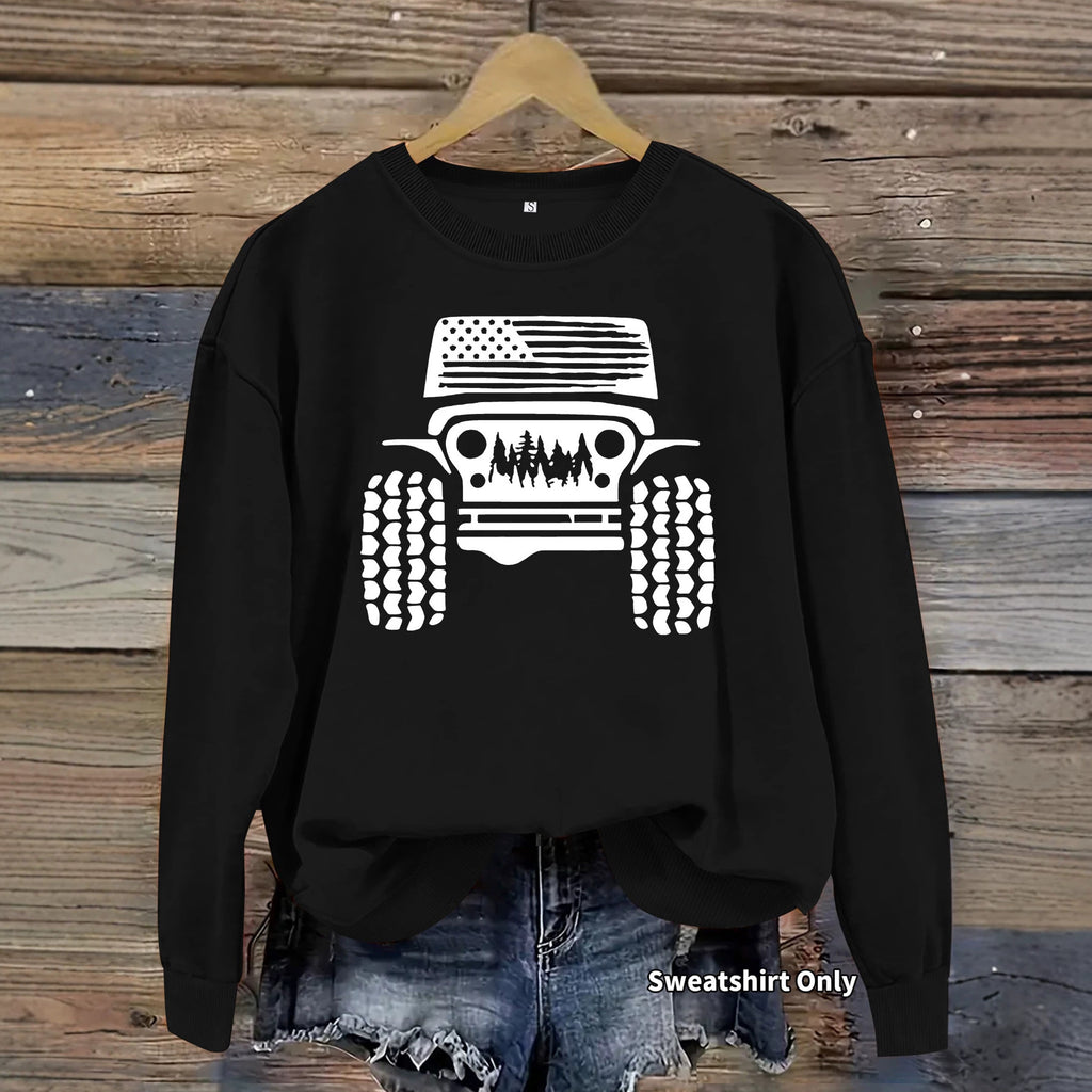 Off road printed hoodie for women