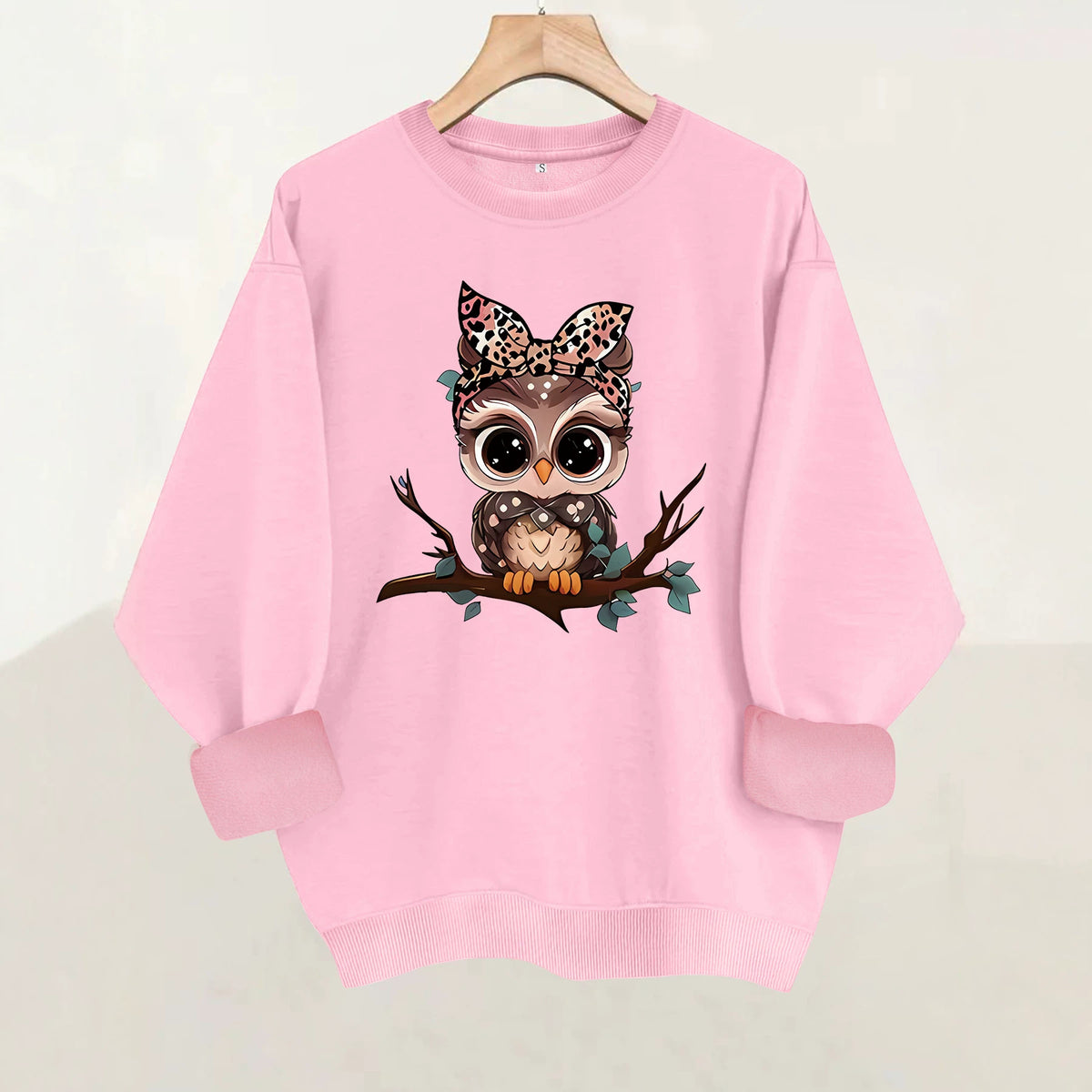 Round neck fleece hoodie for women