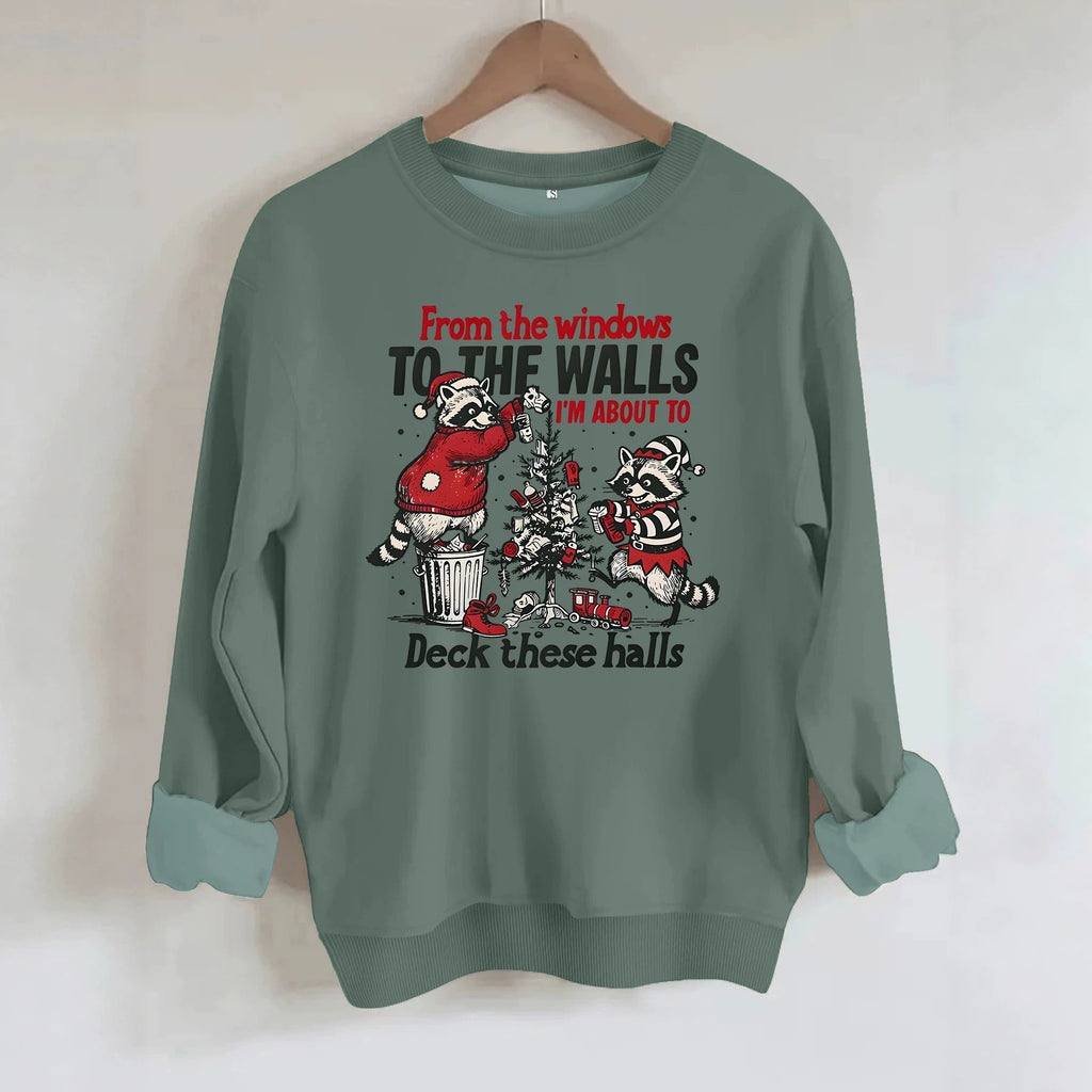 Loose velvet sweatshirt