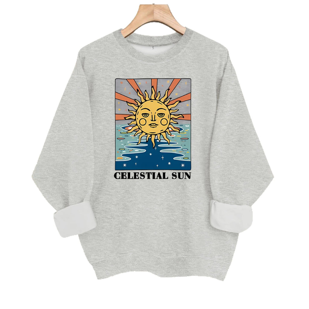 Loose velvet sweatshirt