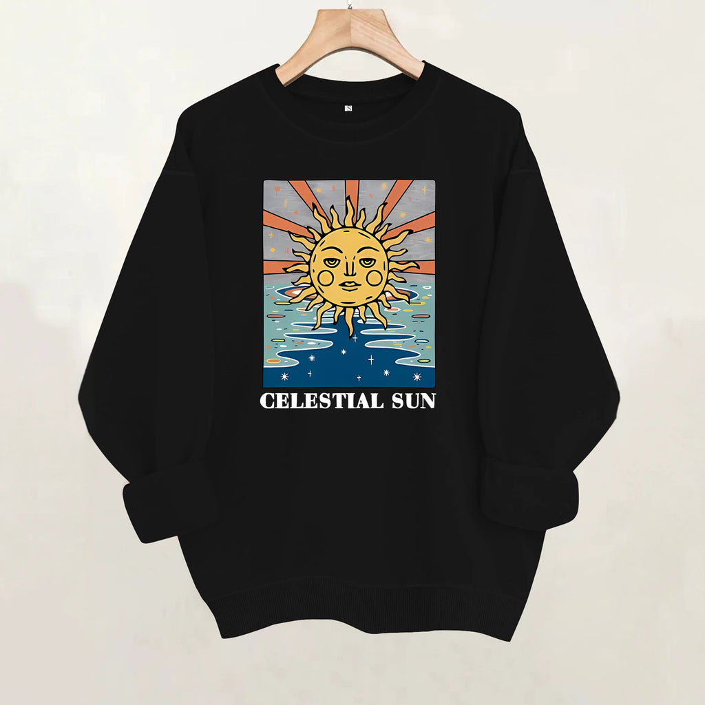 Loose velvet sweatshirt